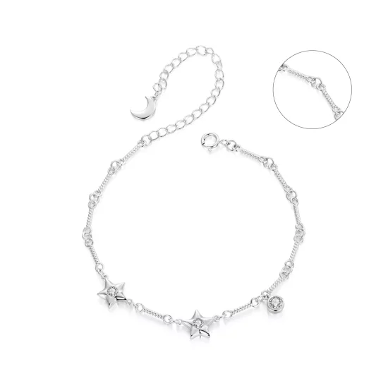 (imagen para) Pulsera con estrella estilo PANDORA - SCB278