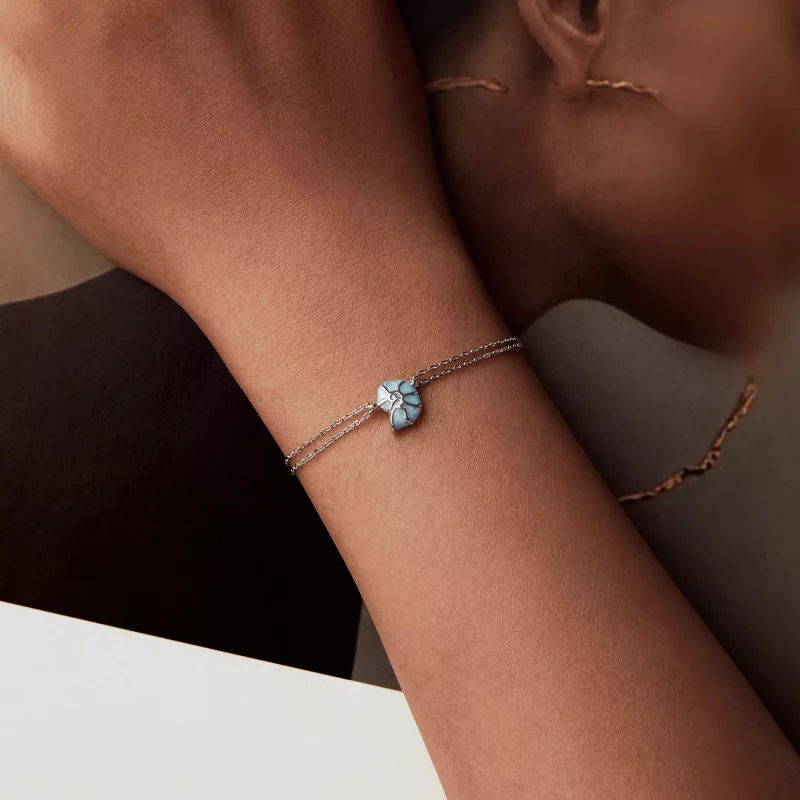 (imagen para) Pulsera de caracola azul estilo PANDORA - BSB176 - Ver 5