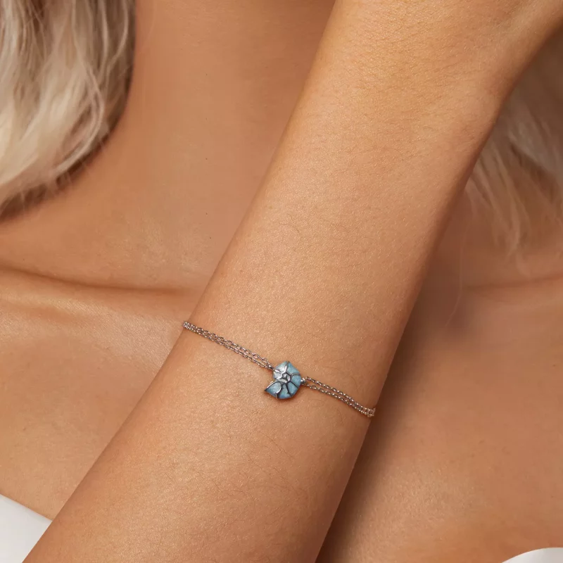 (imagen para) Pulsera de caracola azul estilo PANDORA - BSB176 - Ver 6