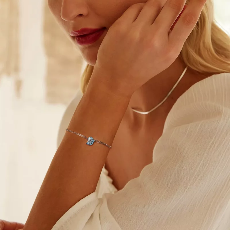 (imagen para) Pulsera de caracola azul estilo PANDORA - BSB176 - Ver 7