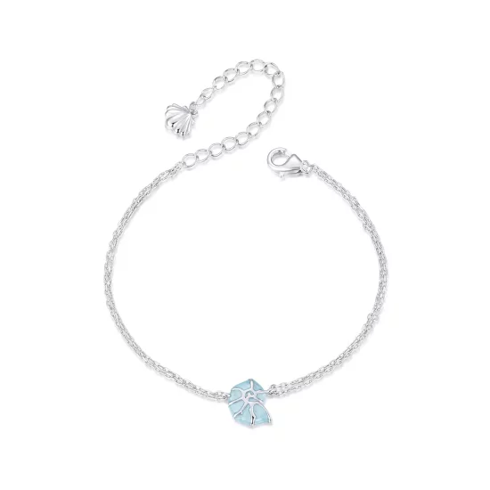 (imagen para) Pulsera de caracola azul estilo PANDORA - BSB176