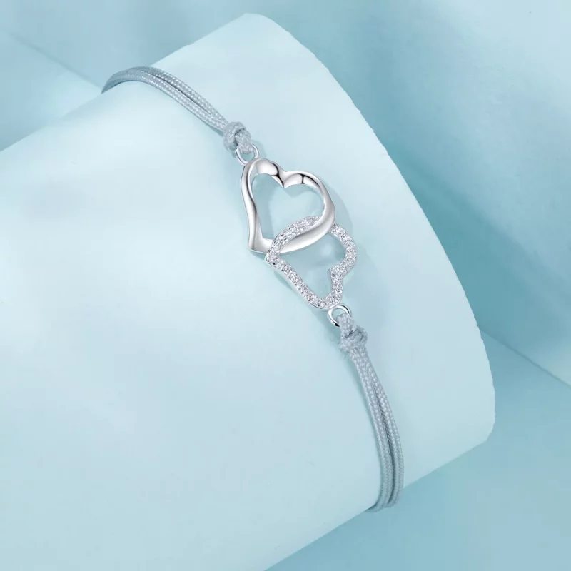 (imagen para) Pulsera de corazones entrelazados estilo PANDORA - SCB274 - Ver 2