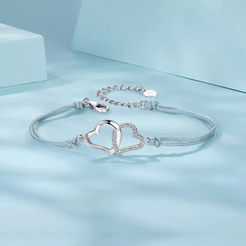 (imagen para) Pulsera de corazones entrelazados estilo PANDORA - SCB274 - Ver 3