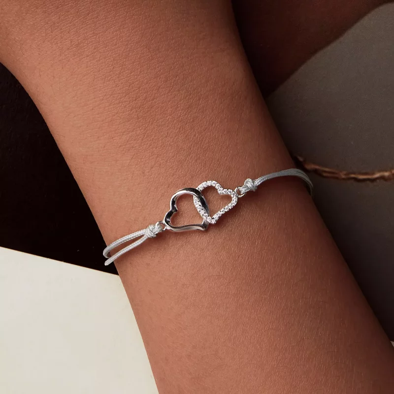 (imagen para) Pulsera de corazones entrelazados estilo PANDORA - SCB274 - Ver 8