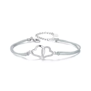 Pulsera de corazones entrelazados estilo PANDORA - SCB274 (imagen para) Pulsera de corazones entrelazados estilo PANDORA - SCB274