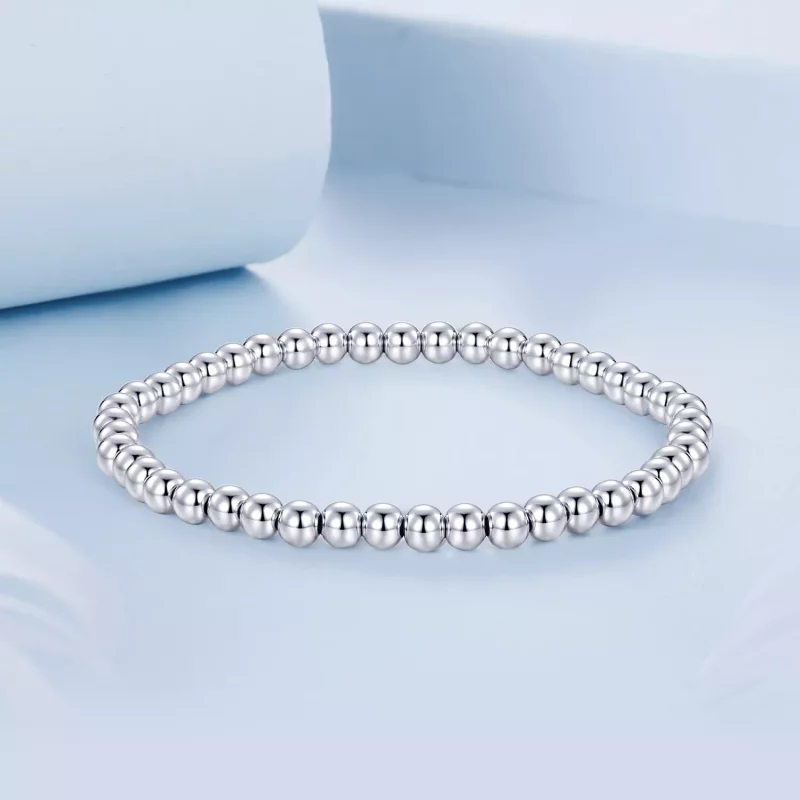 (imagen para) Pulsera de cuentas de plata estilo PANDORA - BSB175 - Ver 3