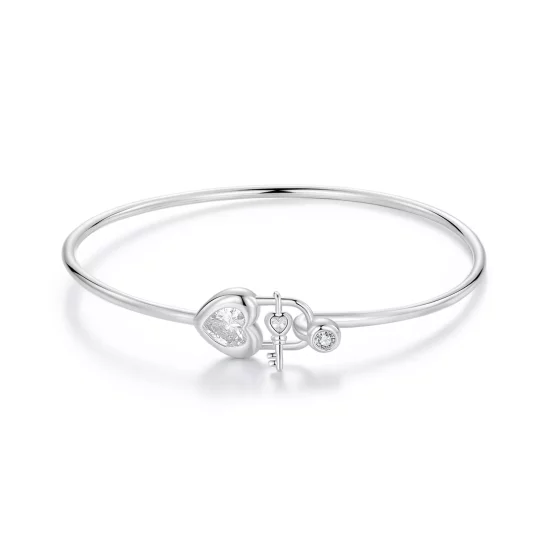 (imagen para) Pulsera entrelazada con forma de corazón estilo PANDORA - BSB170