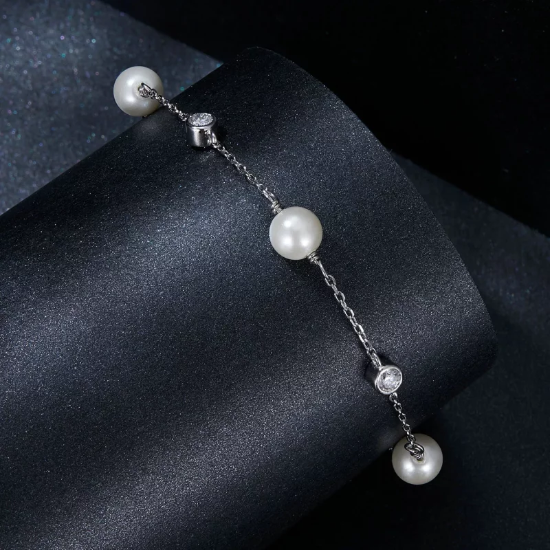 (imagen para) Pulsera Sea Rhythm de 0,1 ct estilo PANDORA (con un certificado) - MSB017 - Ver 2