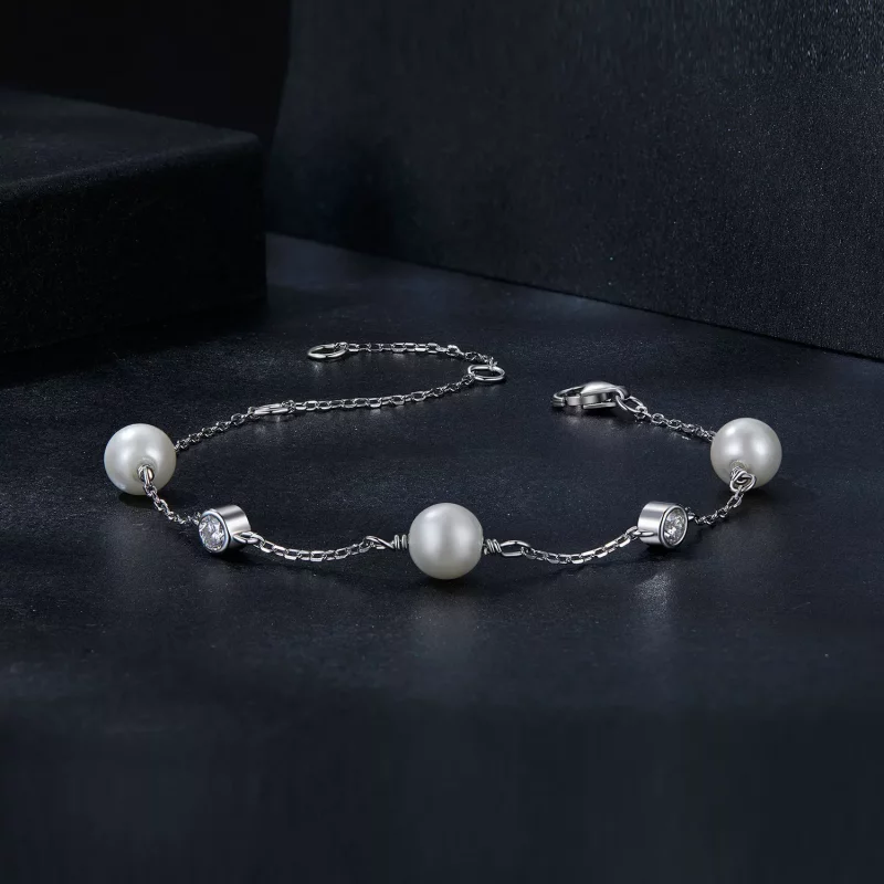 (imagen para) Pulsera Sea Rhythm de 0,1 ct estilo PANDORA (con un certificado) - MSB017 - Ver 3