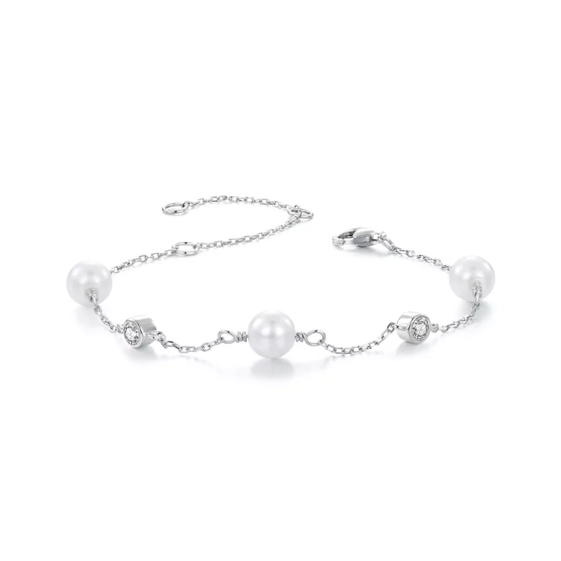 (imagen para) Pulsera Sea Rhythm de 0,1 ct estilo PANDORA (con un certificado) - MSB017
