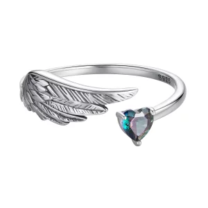 Anillo abierto con alas estilo PANDORA - SCR1070-E (imagen para) Anillo abierto con alas estilo PANDORA - SCR1070-E