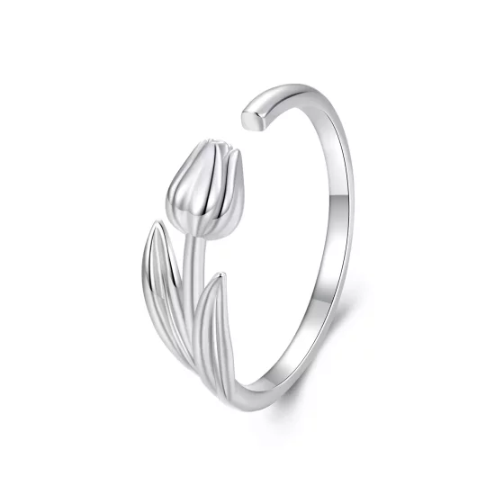 (imagen para) Anillo abierto estilo tulipán PANDORA - BSR599-E