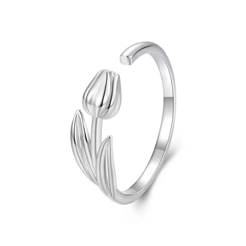 (imagen para) Anillo abierto estilo tulipán PANDORA - BSR599-E