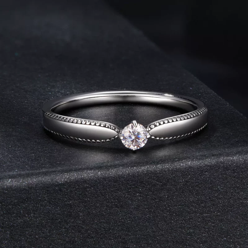 (imagen para) Anillo brillante exquisito estilo PANDORA (un certificado) - MSR062 - Ver 3