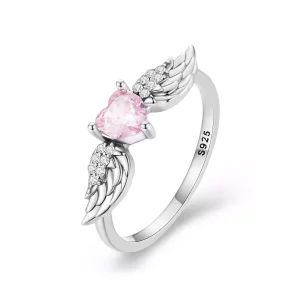 Anillo con alas de corazón estilo PANDORA - SCR874 (imagen para) Anillo con alas de corazón estilo PANDORA - SCR874