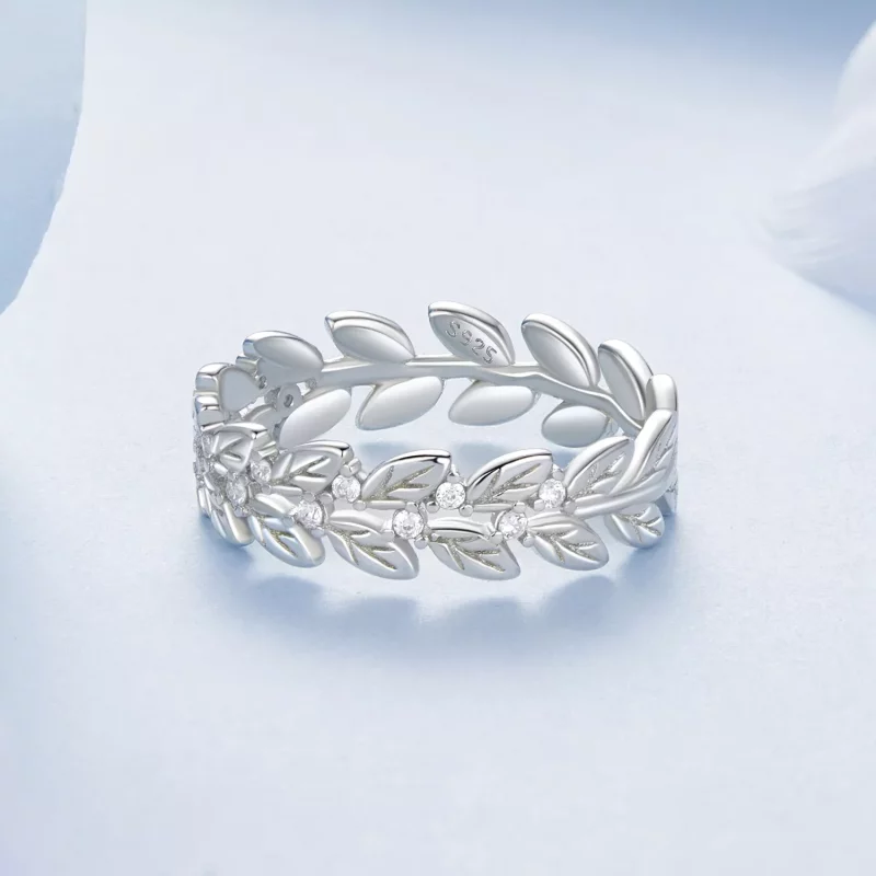 (imagen para) Anillo con forma de hoja estilo PANDORA - BSR600 - Ver 4