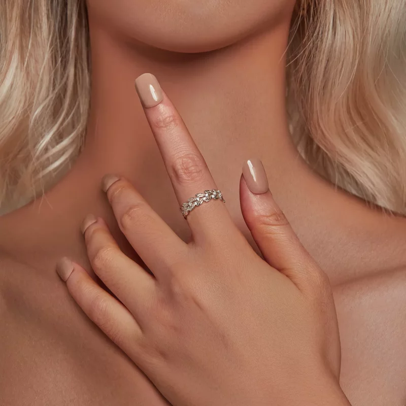 (imagen para) Anillo con forma de hoja estilo PANDORA - BSR600 - Ver 7