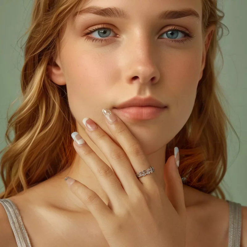 (imagen para) Anillo con forma de hoja estilo PANDORA - BSR600 - Ver 9