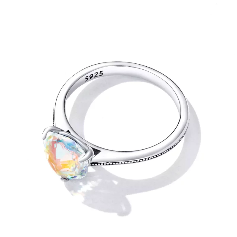(imagen para) Anillo de corazón colorido estilo PANDORA - BSR252 - Ver 4
