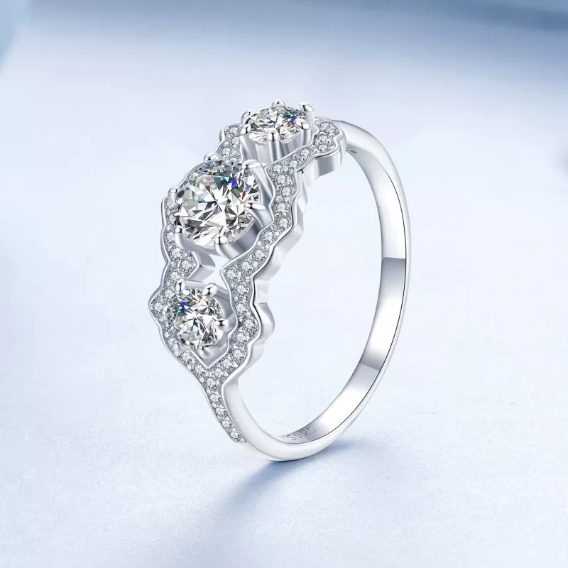 (imagen para) Anillo de estrella brillante estilo PANDORA - BSR584 - Ver 2