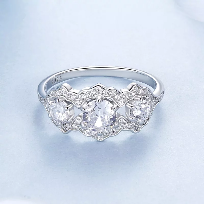(imagen para) Anillo de estrella brillante estilo PANDORA - BSR584 - Ver 4