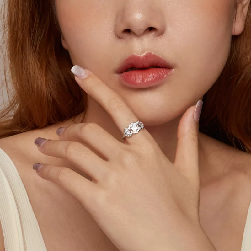 (imagen para) Anillo de estrella brillante estilo PANDORA - BSR584 - Ver 10
