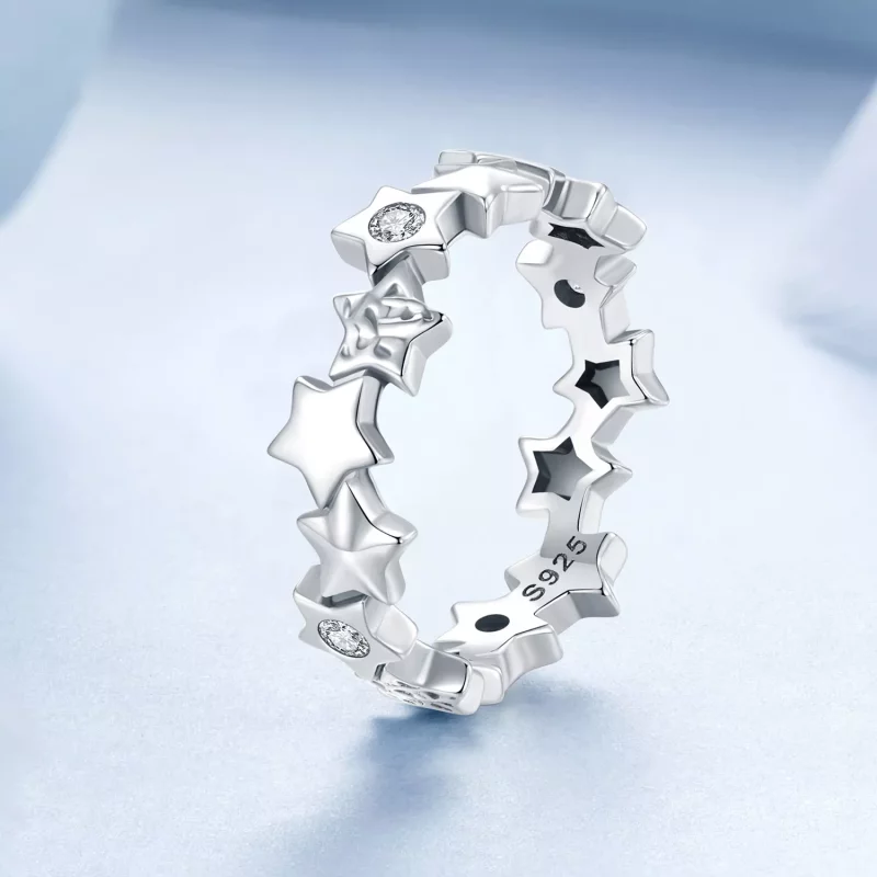 (imagen para) Anillo de estrella estilo PANDORA - BSR585 - Ver 2