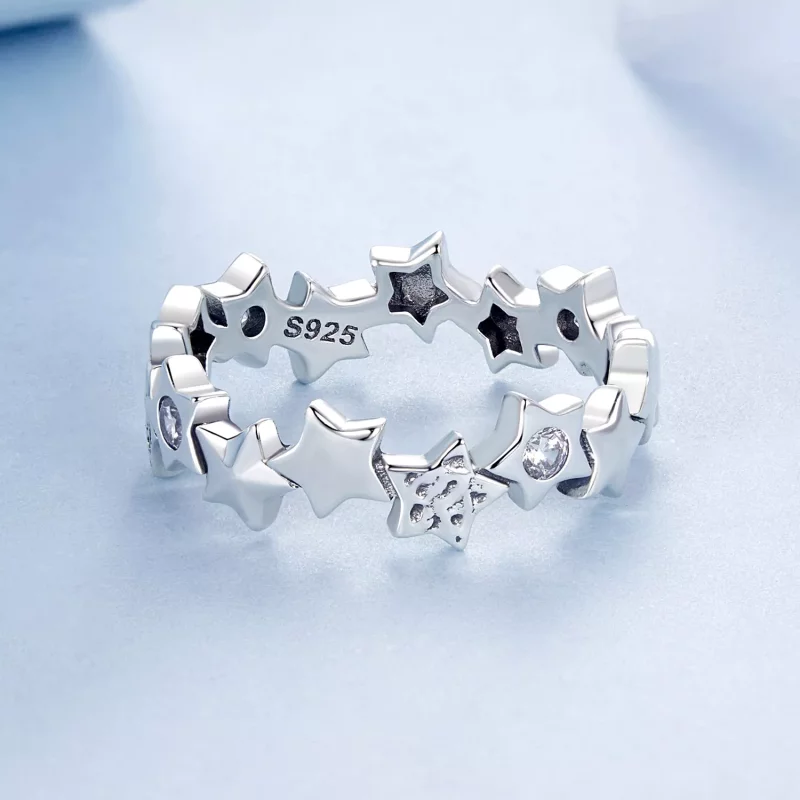 (imagen para) Anillo de estrella estilo PANDORA - BSR585 - Ver 4