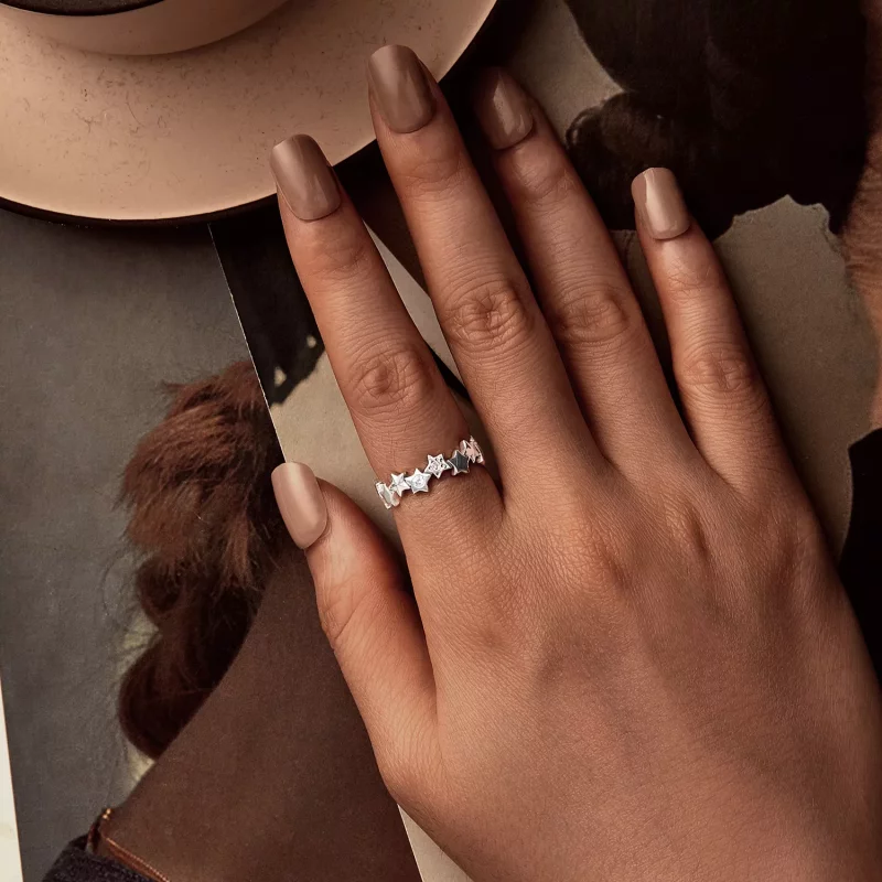 (imagen para) Anillo de estrella estilo PANDORA - BSR585 - Ver 5