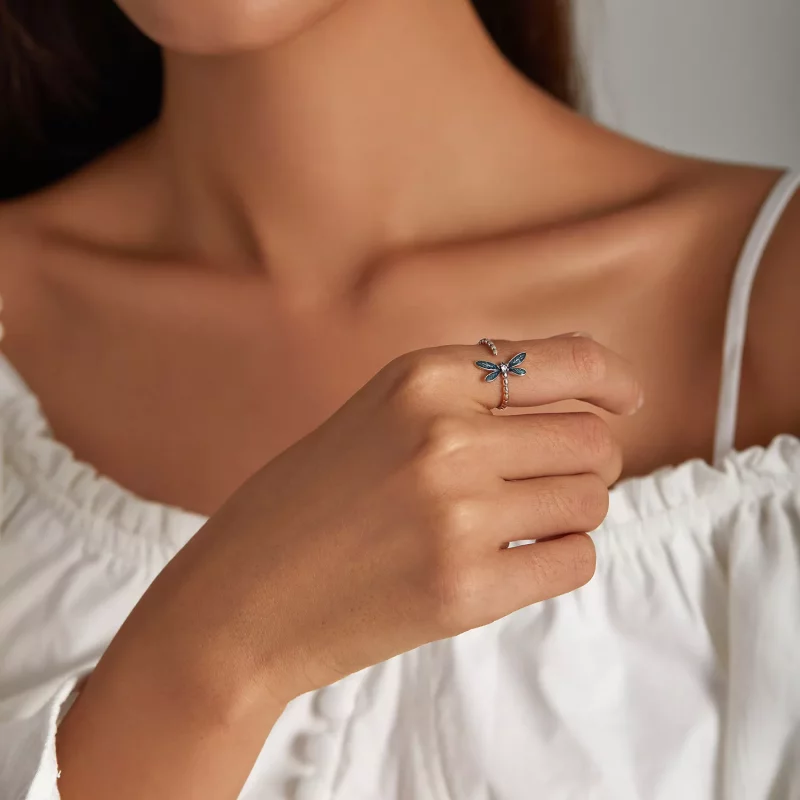 (imagen para) Anillo de libélula con estilo PANDORA - BSR216 - Ver 6