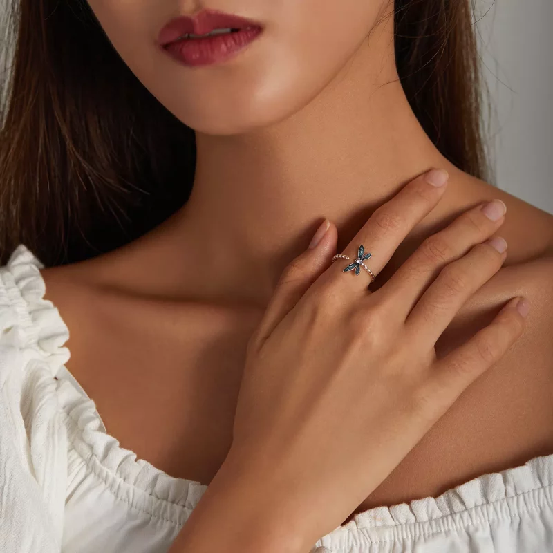 (imagen para) Anillo de libélula con estilo PANDORA - BSR216 - Ver 7