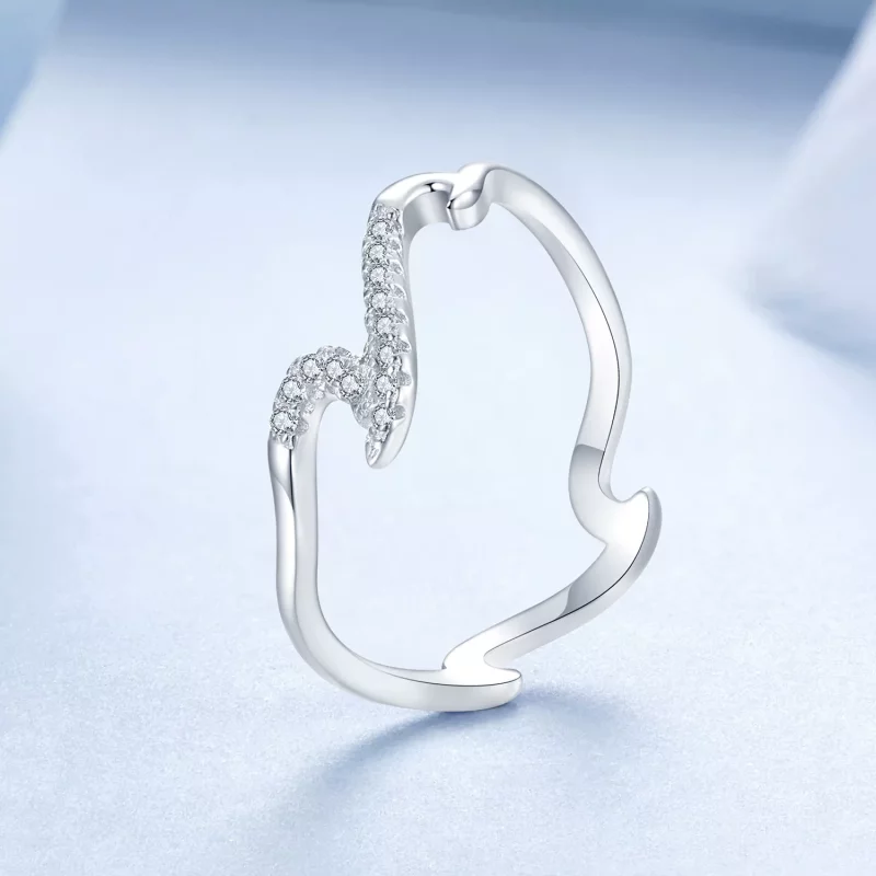 (imagen para) Anillo de olas estilo PANDORA - BSR587 - Ver 2