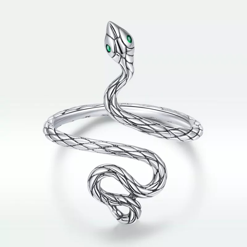 (imagen para) Anillo de serpiente de plata estilo PANDORA - BSR199 - Ver 3