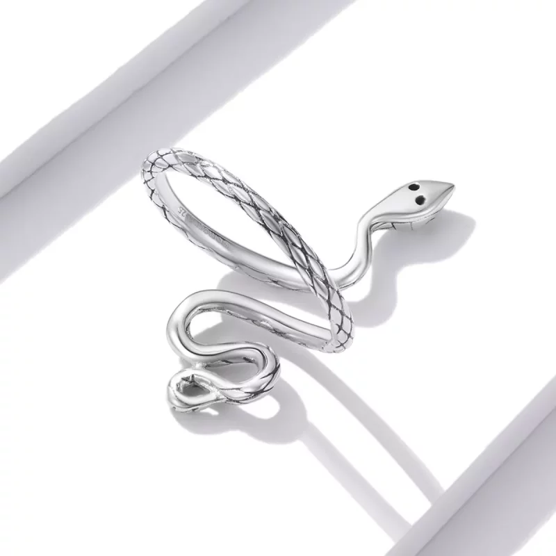 (imagen para) Anillo de serpiente de plata estilo PANDORA - BSR199 - Ver 4