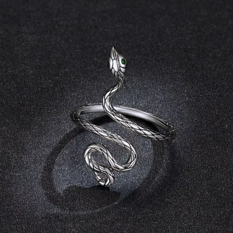 (imagen para) Anillo de serpiente de plata estilo PANDORA - BSR199 - Ver 5