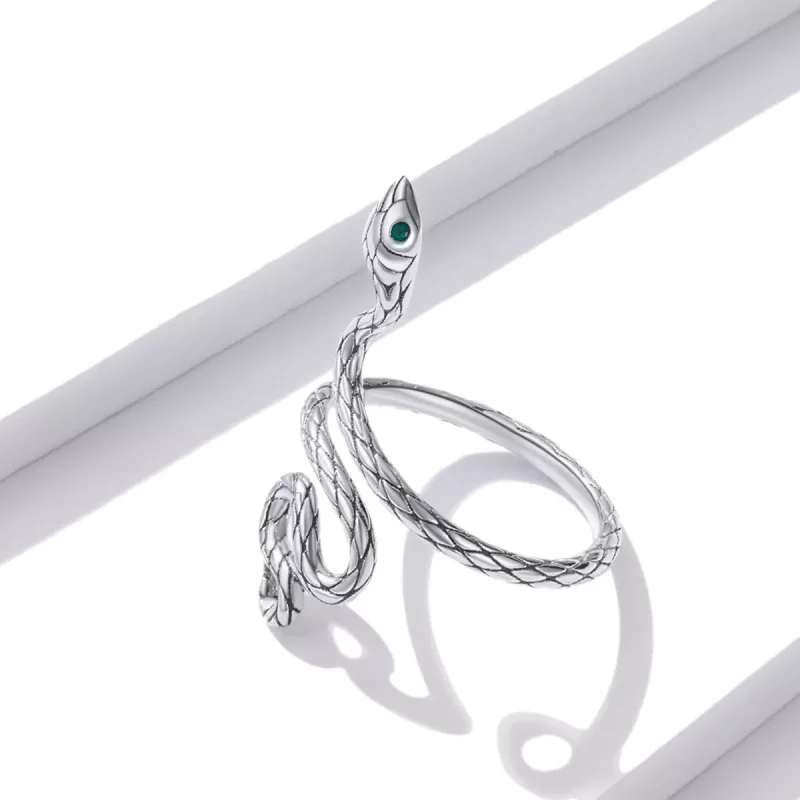 (imagen para) Anillo de serpiente de plata estilo PANDORA - BSR199 - Ver 9