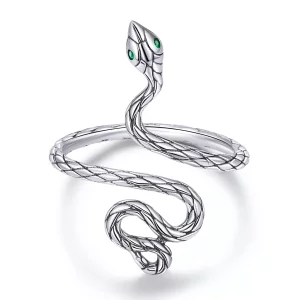 Anillo de serpiente de plata estilo PANDORA - BSR199 (imagen para) Anillo de serpiente de plata estilo PANDORA - BSR199