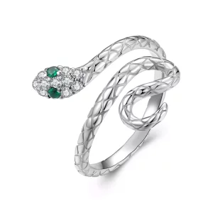 Anillo de serpiente entrelazada estilo PANDORA - YIR246-E (imagen para) Anillo de serpiente entrelazada estilo PANDORA - YIR246-E