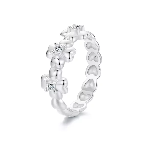 (imagen para) Anillo de trébol de cuatro hojas estilo PANDORA - SCR1045