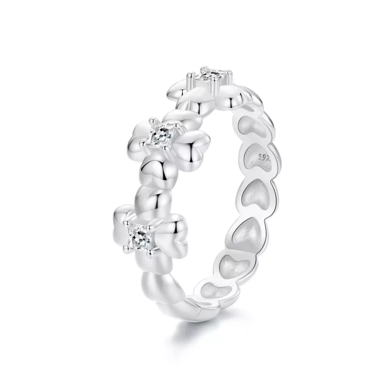 (imagen para) Anillo de trébol de cuatro hojas estilo PANDORA - SCR1045