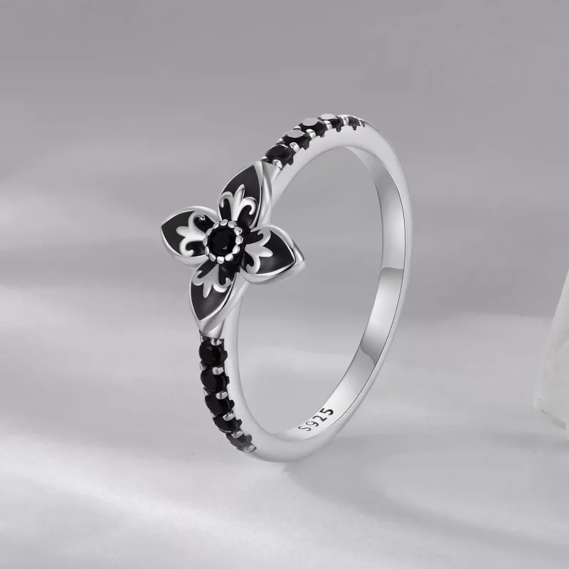 (imagen para) Anillo Flor de Noche Estilo PANDORA - SCR1075 - Ver 2