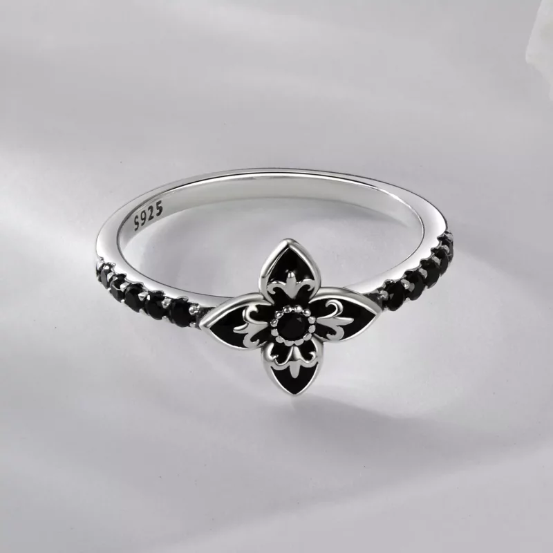 (imagen para) Anillo Flor de Noche Estilo PANDORA - SCR1075 - Ver 4