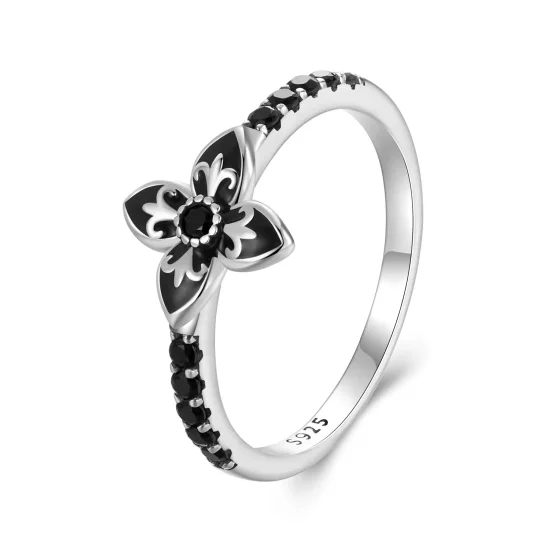 (imagen para) Anillo Flor de Noche Estilo PANDORA - SCR1075