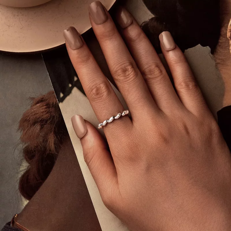 (imagen para) Anillo metálico trenzado estilo PANDORA - SCR1047 - Ver 4