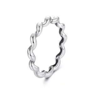 (imagen para) Anillo metálico trenzado estilo PANDORA - SCR1047