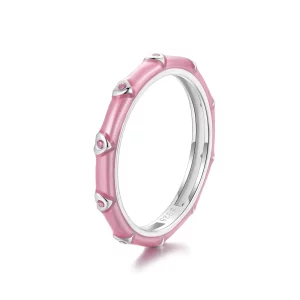 (imagen para) Anillo sencillo con diseño de amor pequeño estilo PANDORA - SCR1056-BR