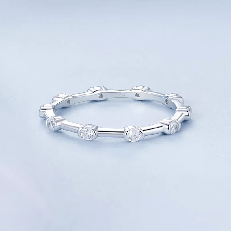 (imagen para) Anillo sencillo pequeño exquisito estilo PANDORA - BSR576 - Ver 3