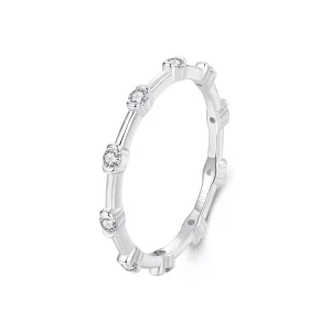 (imagen para) Anillo sencillo pequeño exquisito estilo PANDORA - BSR576