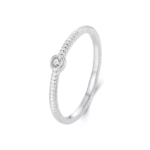 (imagen para) Anillo sencillo pequeño exquisito estilo PANDORA - BSR577