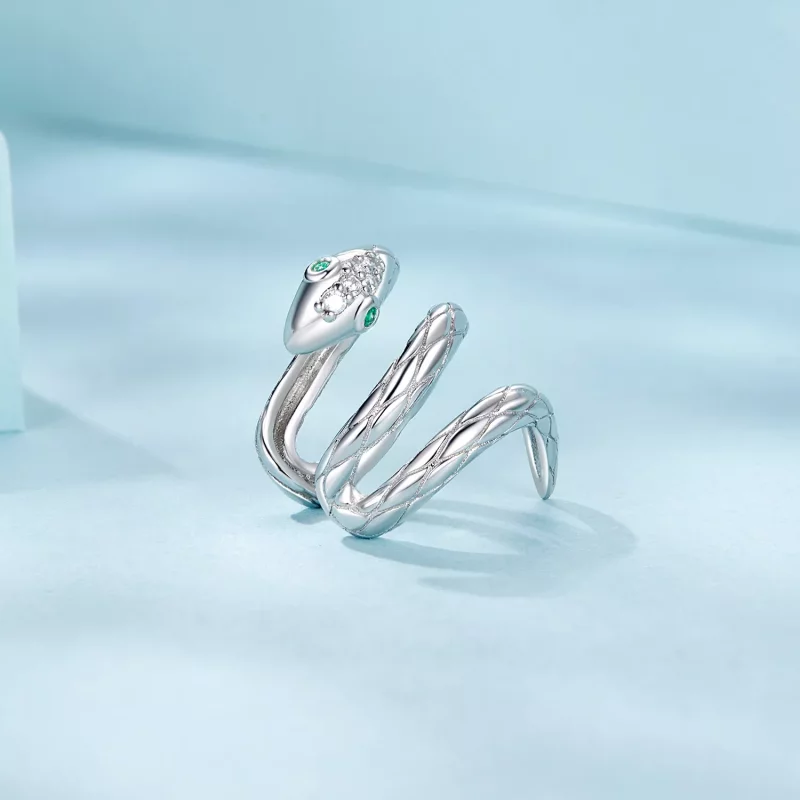 (imagen para) Brazalete de oreja con forma de serpiente estilo PANDORA - SCE1779 - Ver 2